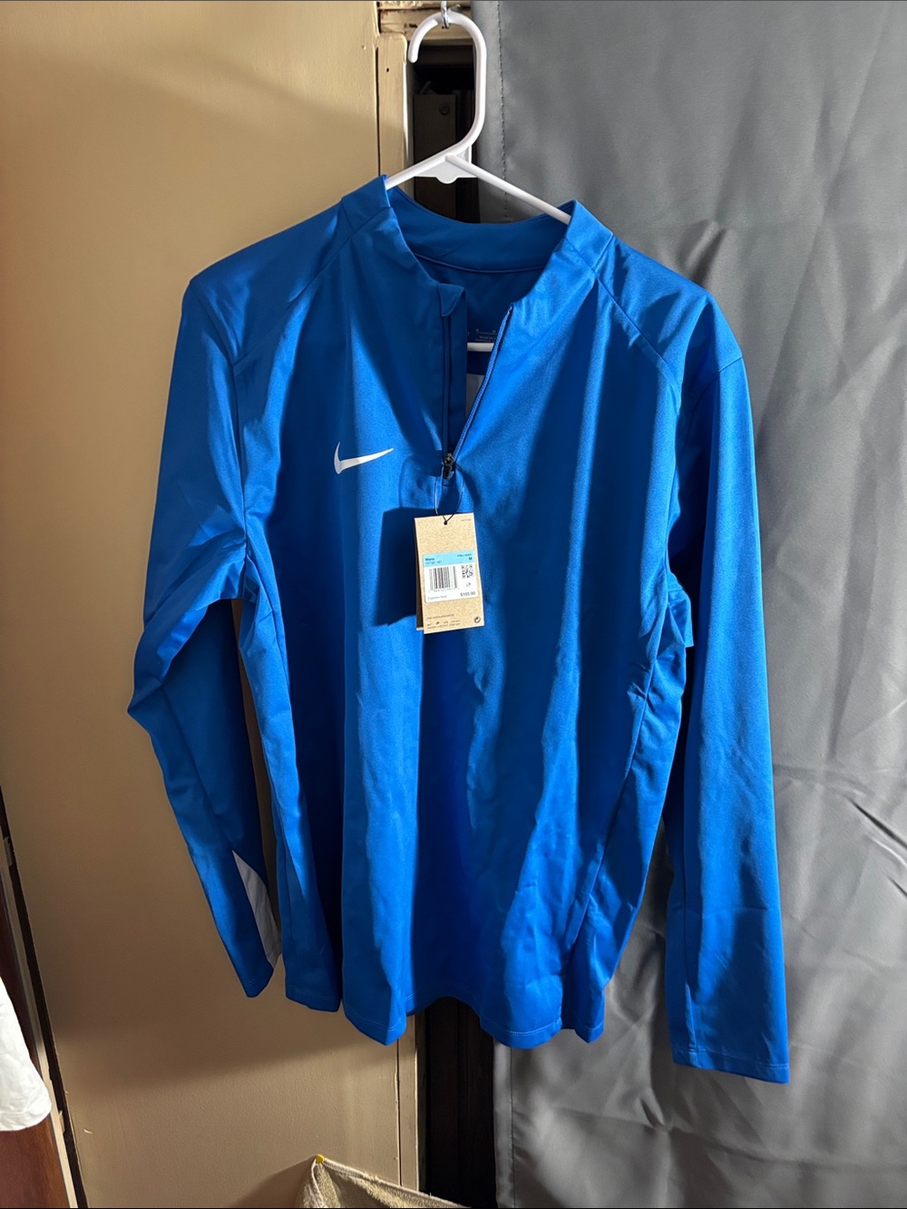 Nike Men's Royal Blue Long-Sleeve Quarter-Zip Pullover